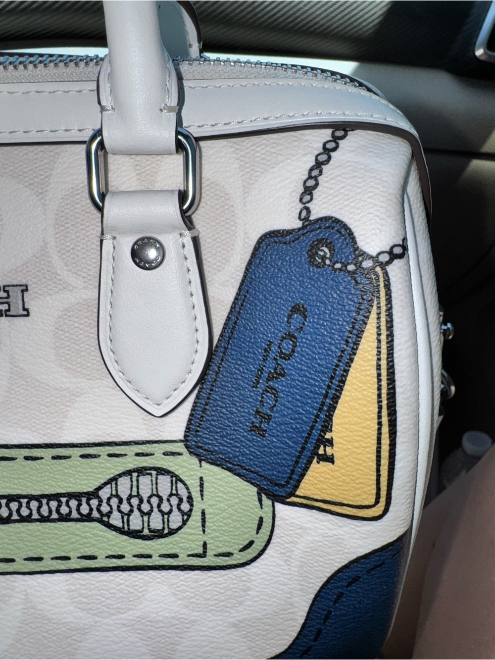 Coach Rowan Trompe L'oeil Print Signature Canvas Satchel 2023 (CH168) NWOT $428 - Picture 4 of 16